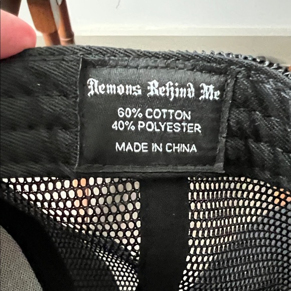 Demons Behind Me Black and Tan Trucker Hat NWOT - Picture 2 of 10